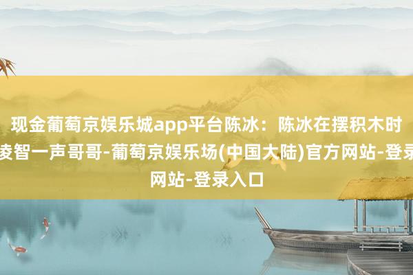 现金葡萄京娱乐城app平台陈冰：陈冰在摆积木时叫了凌智一声哥哥-葡萄京娱乐场(中国大陆)官方网站-登录入口