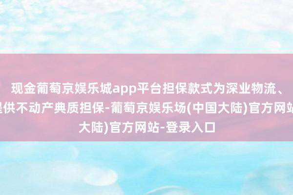 现金葡萄京娱乐城app平台担保款式为深业物流、宝能地产提供不动产典质担保-葡萄京娱乐场(中国大陆)官方网站-登录入口