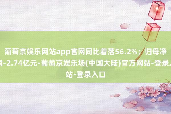 葡萄京娱乐网站app官网同比着落56.2%；归母净利润-2.74亿元-葡萄京娱乐场(中国大陆)官方网站-登录入口